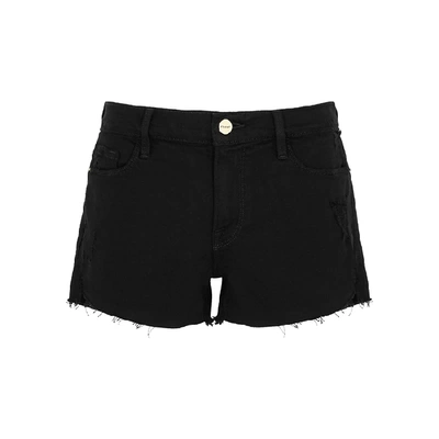 Frame Le Brigette Distressed Denim Shorts In Black