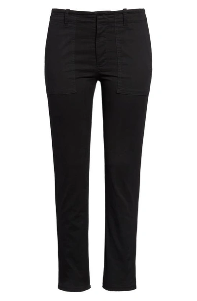 Nili Lotan Jenna Slim Crop Stretch Twill Pants In Black