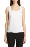 St John Caviar Collection Liquid Satin Tank In Bright White