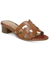 Sam Edelman Illie Logo Slide Sandals Women's Shoes In Saddle Leather