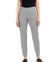 Eileen Fisher Plus Size Washable Stretch Crepe Ankle Pants In Zinc