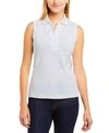 Lacoste Sleeveless Polo Top In White