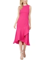 Calvin Klein Sleeveless Ruffle Hem Midi Dress In Hibiscus