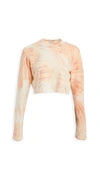 Cotton Citizen Tokyo Tie-dyed Cropped Cotton Top In Dahlia Prism