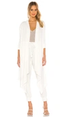 1.state X Jaime Shrayber Drape Front Maxi Cardigan In Soft Beige