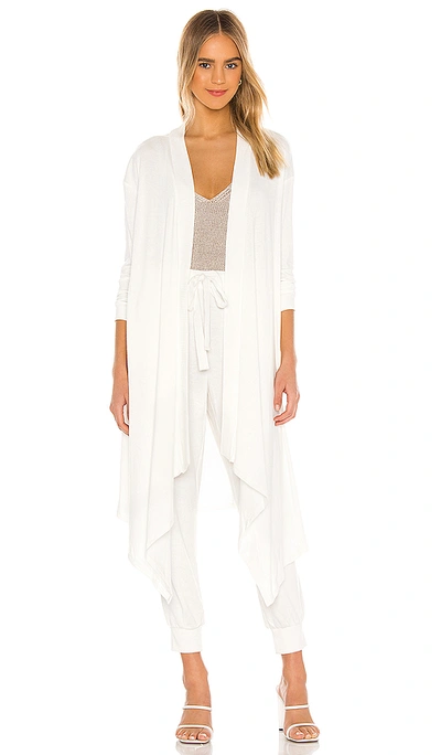 1.state X Jaime Shrayber Drape Front Maxi Cardigan In Soft Beige
