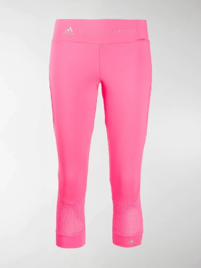 Adidas Originals X Stella Mccartney 拼接运动打底裤 In Pink