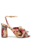 Loeffler Randall Camellia Knot Mules In Butter Multi Floral