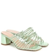 AEYDE PEARL METALLIC-LEATHER SANDALS,P00437998