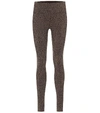 Alo Yoga Vapor Leopard Print High Waist Ankle Leggings In Brown