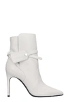 OFF-WHITE HIGH HEELS ANKLE BOOTS IN WHITE LEATHER,11344287