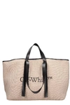OFF-WHITE COMMERCIAL TOTE TOTE IN BEIGE FABRIC,11344282