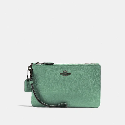 Coach Small Wristlet In Green