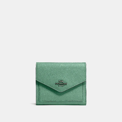 Coach Small Wallet In Green