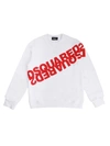 DSQUARED2 CREW NECK SWEATSHIRT WITH WHITE WRITING,11336925