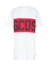 GCDS LOGO COTTON T-SHIRT-DRESS,11345311