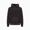 Les Tien Cropped Hooded Sweatshirt In Vintage Black
