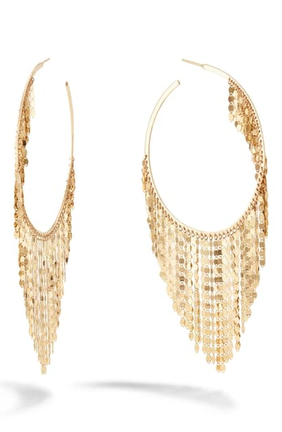 Lana Jewelry Casino Fringe Hoop Earrings In Yellow Gold