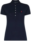 Polo Ralph Lauren Navy Cotton Julie Polo Shirt In Newport Navy