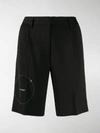 OFF-WHITE EMBROIDERED-DETAIL TAILORED SHORTS,OWCA110S20FAB001100014756781