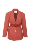 BOUGUESSA TWO-TONE FITTED BLAZER,777067