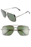 TOM FORD LIONEL 60MM NAVIGATOR SUNGLASSES,FT0750M6001N