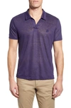 Vilebrequin Regular Fit Short Sleeve Linen Polo Shirt In Blue Night