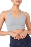 Free People Fp Movement Free Throw Crop Tank In Heather Grey