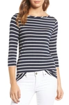 Amour Vert Francoise Stretch Jersey Top In Basque Stripe