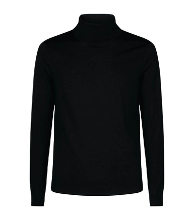 Sandro Turtleneck Slim Fit Sweater In Black