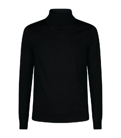 Sandro Turtleneck Slim Fit Sweater In Navy Blue