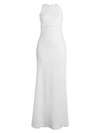 ST JOHN SEQUIN TEXTURED WOOL-BLEND COLUMN GOWN,0400012429481