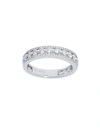 NEPHORA 14K WHITE GOLD AND DIAMONDS PAVE SIDE RING,0400097047112