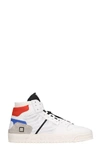 DATE PRIME SNEAKERS IN WHITE LEATHER,11346532