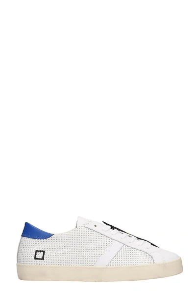 Date Hill Low Pop Sneakers In White Leather
