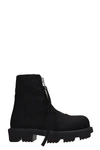 DRKSHDW ZIP MEGATOOTH COMBAT BOOTS IN BLACK CANVAS,11346198