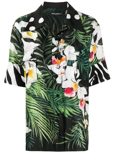 Dolce & Gabbana Shirt In Orchidea+pois+zebra