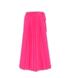 VALENTINO PLEATED JERSEY MIDI SKIRT,P00462548