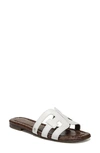 Sam Edelman Bay Cutout Slide Sandal In White Faux Leather