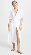 PLAYA LUCILA SHIRT COVER UP DRESS WHITE,PLAYA30042