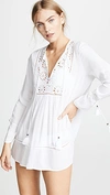 Playa Lucila Eyelet Tunic Dress In White