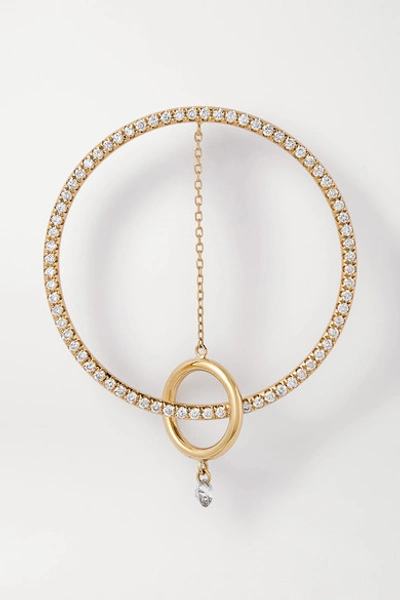 Persée Orbite 18-karat Gold Diamond Earring
