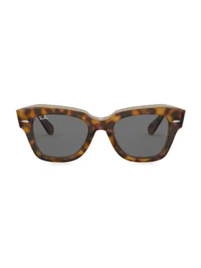 Ray Ban Ray-ban Rb2186 Havana On Transparent Brown Sunglasses In Grey-black