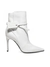 Off-white Zip Tie Pointed Toe Bootie In White No Color