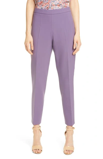 Hugo Boss Tiluna Soft Stretch Side Zip Ponte Trousers In Mauve