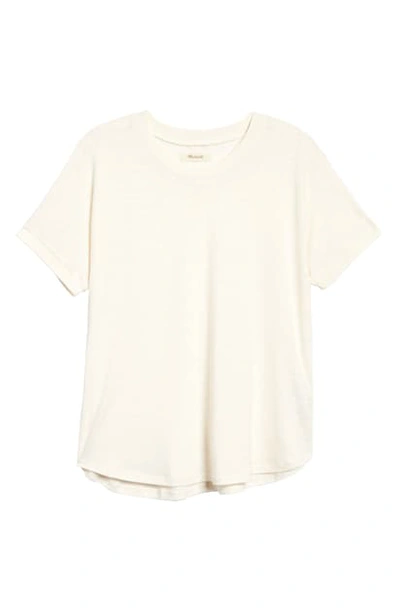 Madewell Hemp Relaxed Drapey T-shirt In Bright Ivory