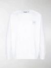 Opening Ceremony Embroidered Logo Crew Neck Sweatshirt In White