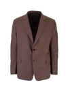 Valentino Peak-lapel Single-breasted Blazer In Brown