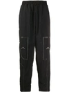 A-cold-wall* Logo Print Taped Nylon Track Pants In Black