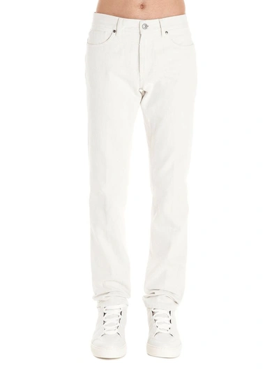 Ermenegildo Zegna Five-pocket Jeans, Indigo In White